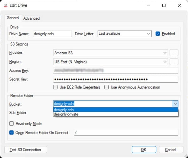 S3 Drive Profile