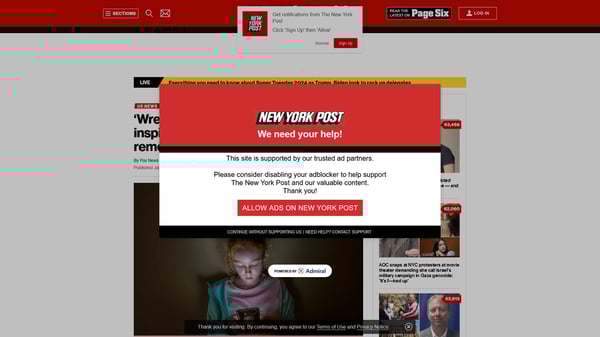 The New York Post Front Page